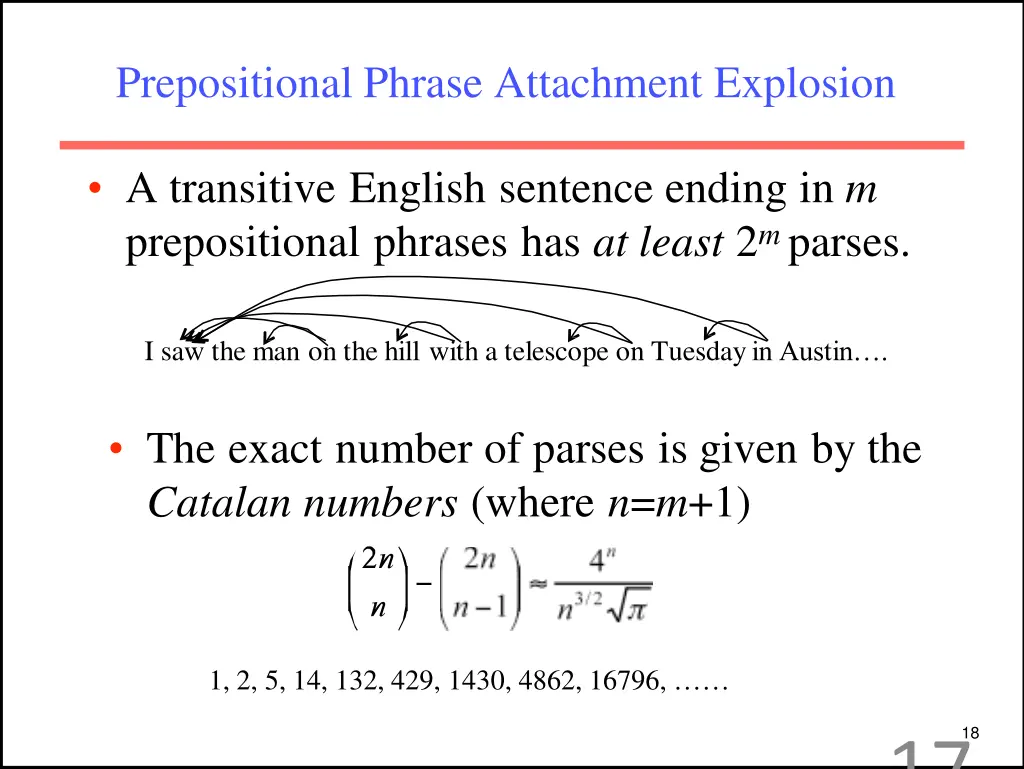 prepositional phrase attachment explosion
