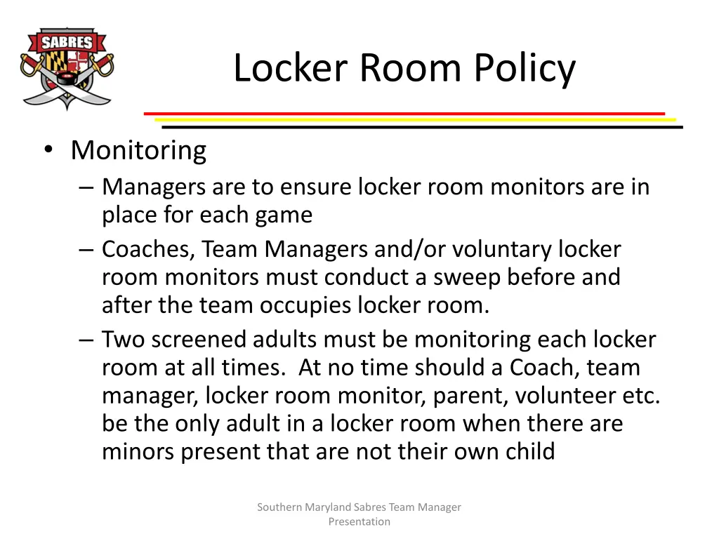 locker room policy