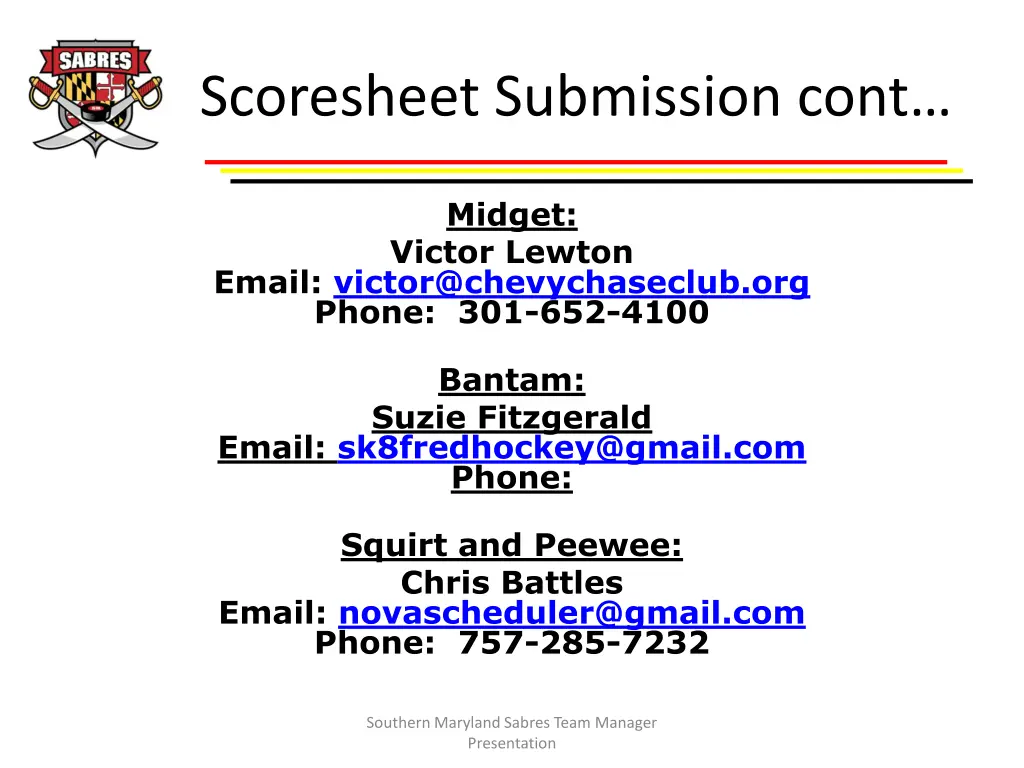 scoresheet submission cont