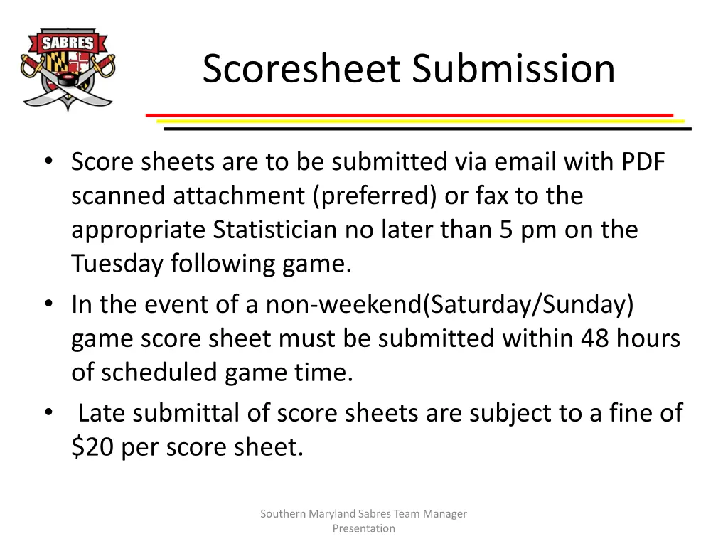 scoresheet submission