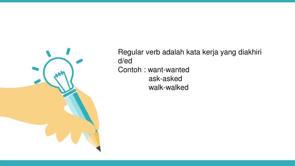 regular verb adalah kata kerja yang diakhiri