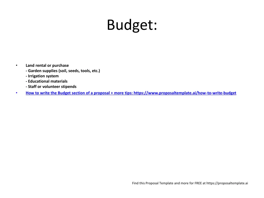 budget