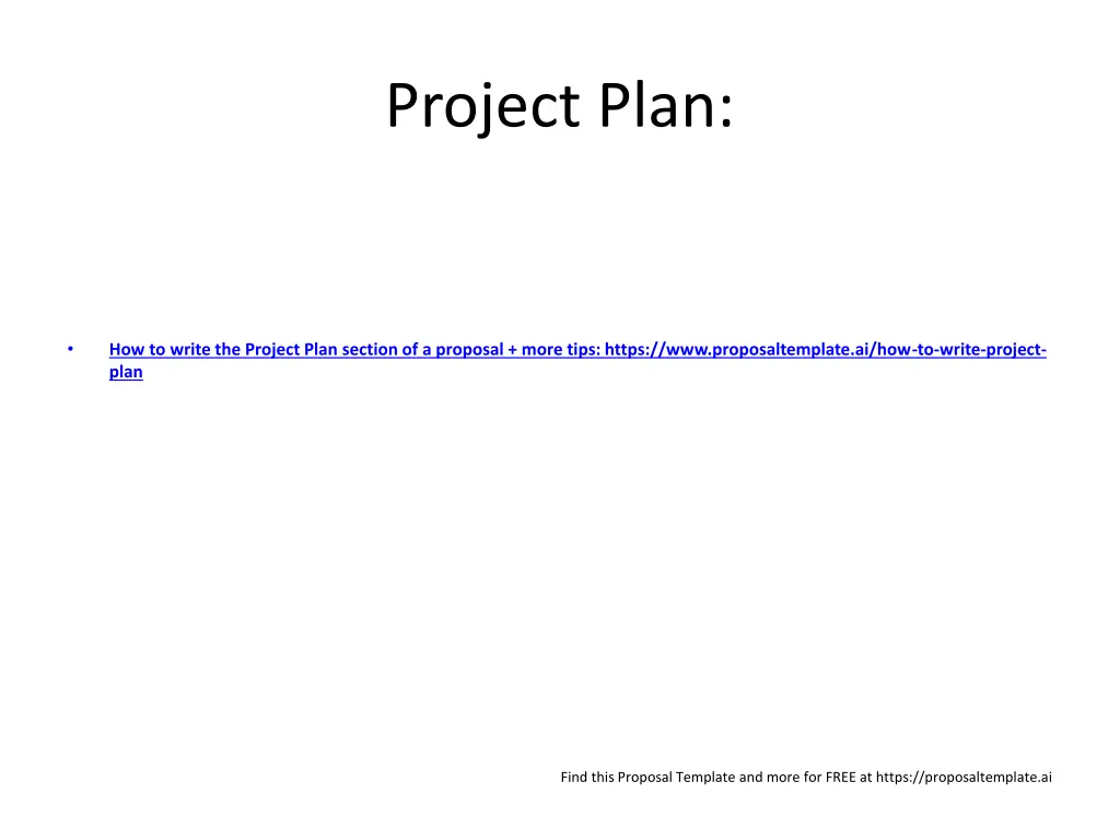 project plan