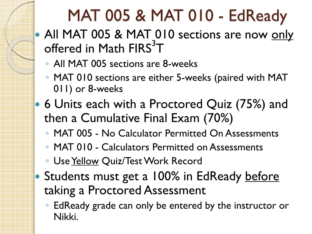 mat 005 mat 010 edready