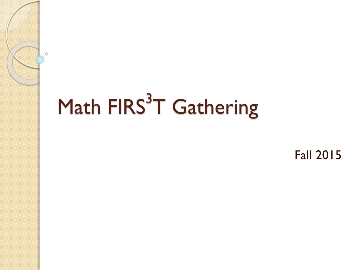 math firs 3 t gathering