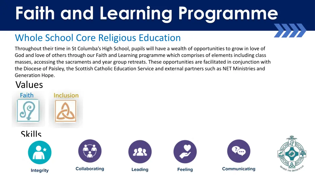 faith and learning programme