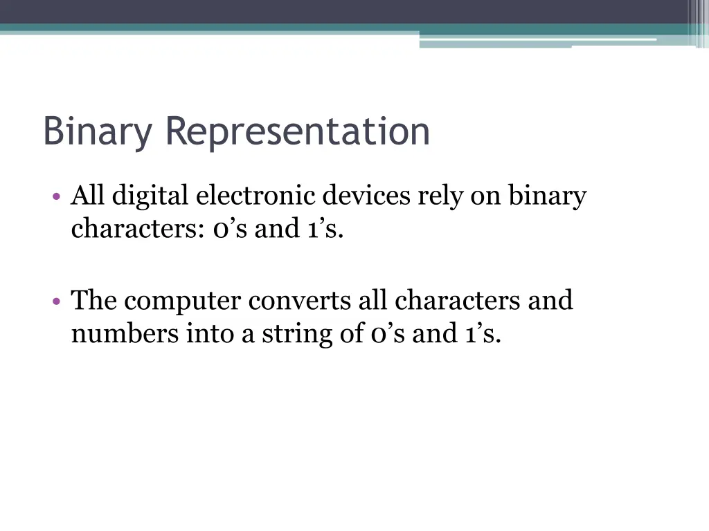 binary representation