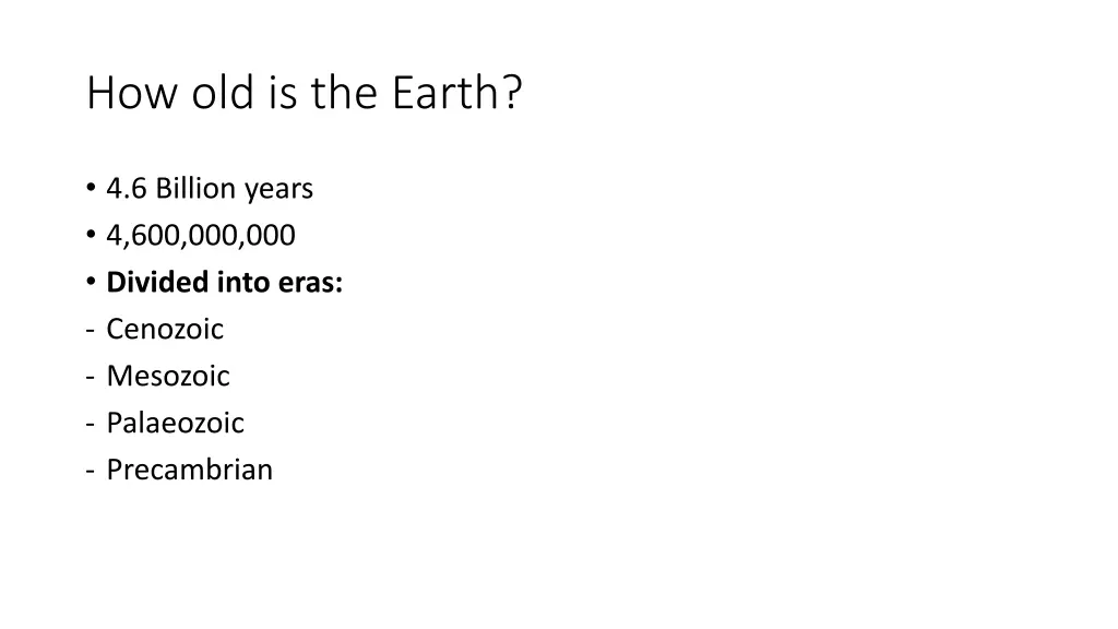 how old is the earth