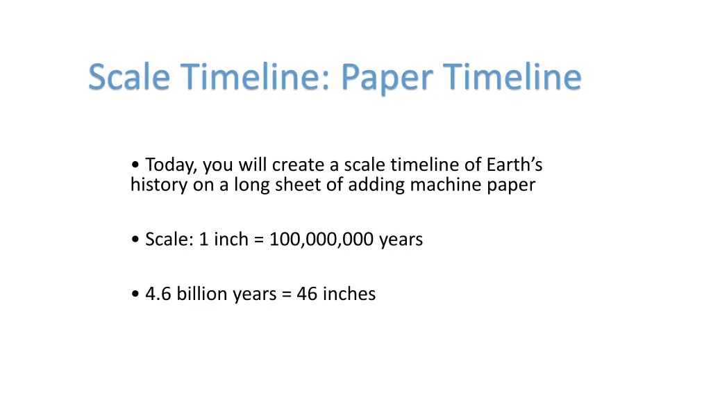 scale timeline paper timeline