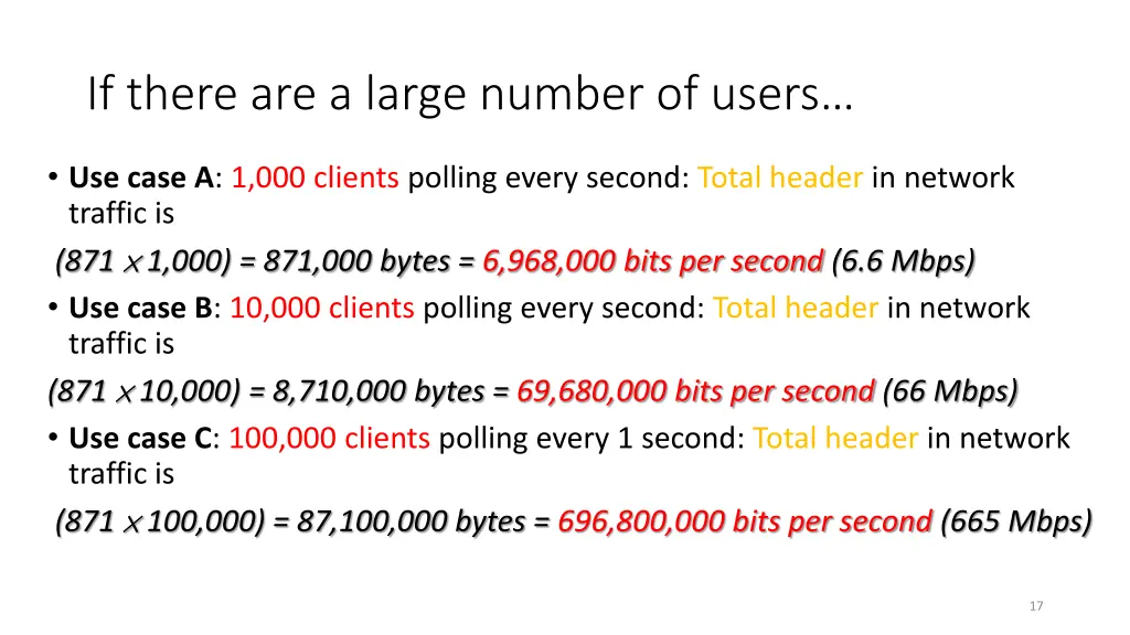 if there are a large number of users