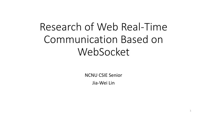 research of web real time communication based