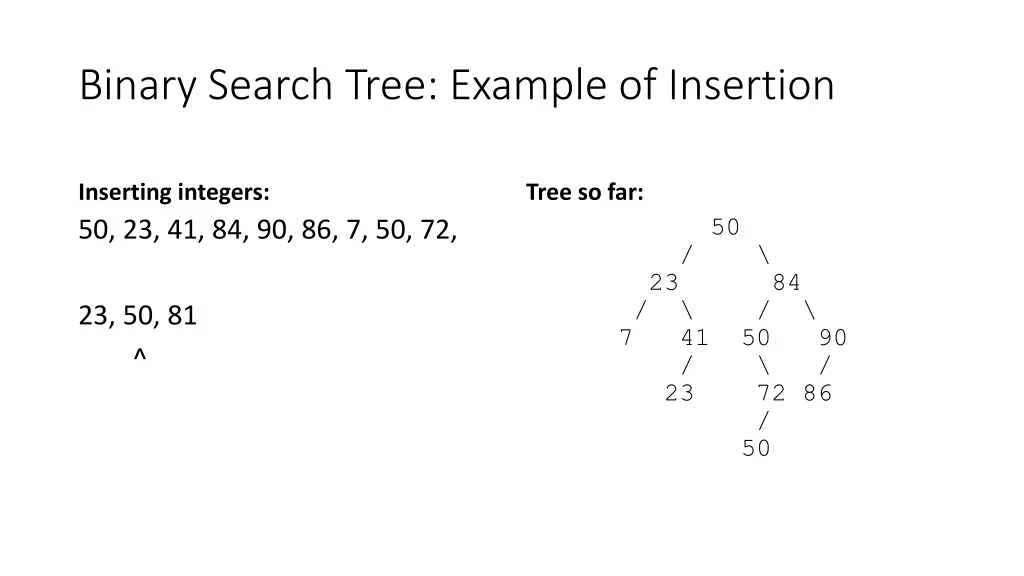 binary search tree example of insertion 10