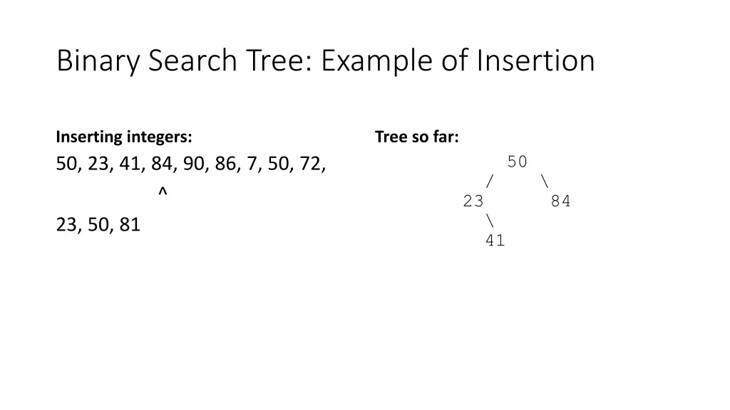 binary search tree example of insertion 3