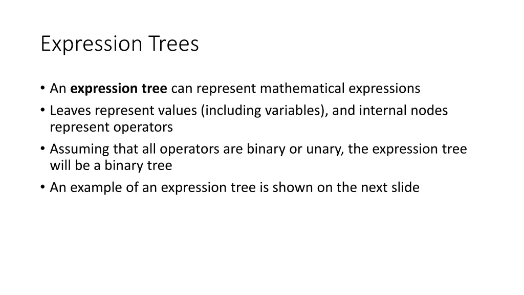expression trees