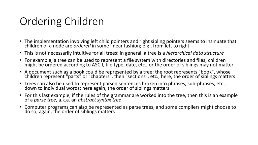 ordering children