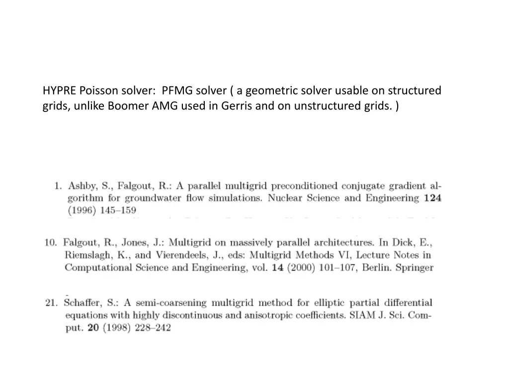 hypre poisson solver pfmg solver a geometric