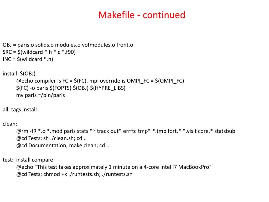 makefile continued