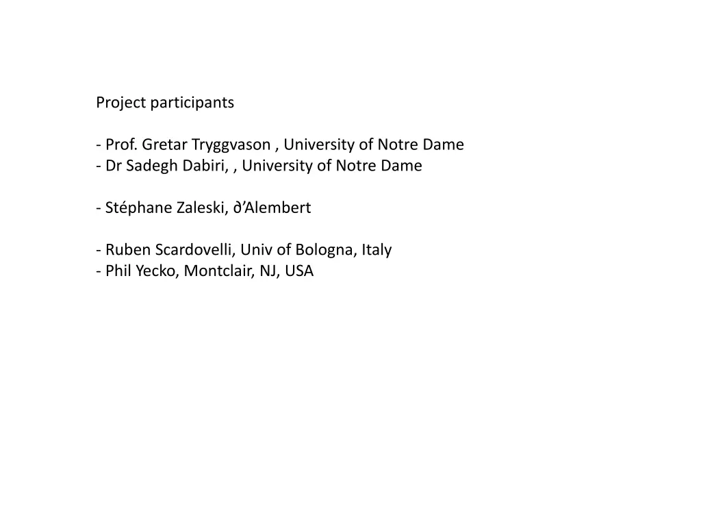 project participants