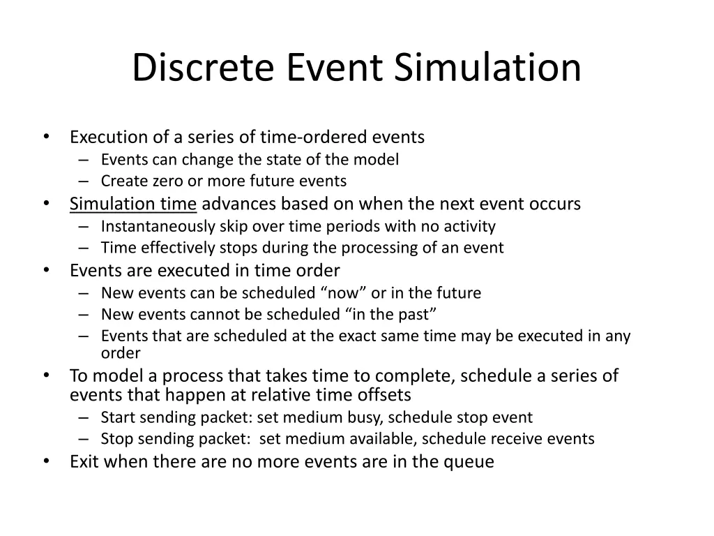 discrete event simulation