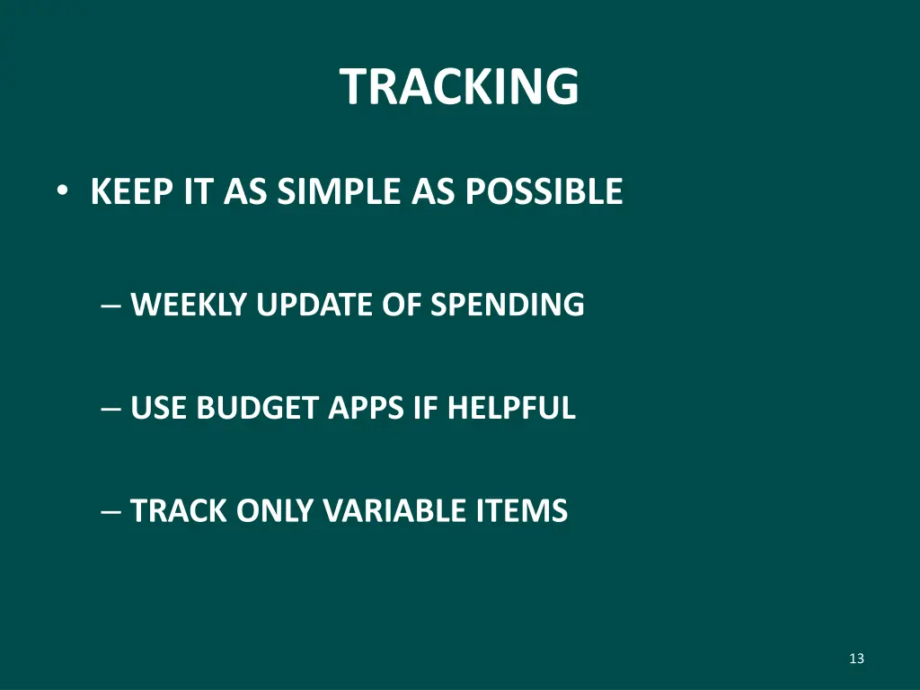 tracking