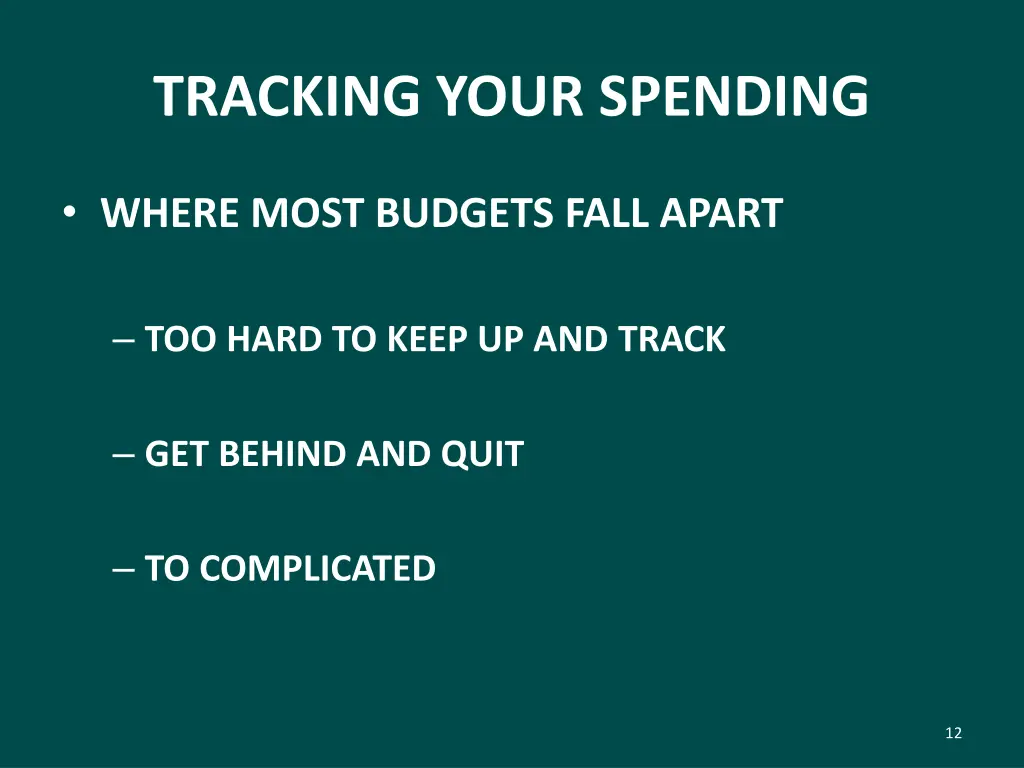 tracking your spending