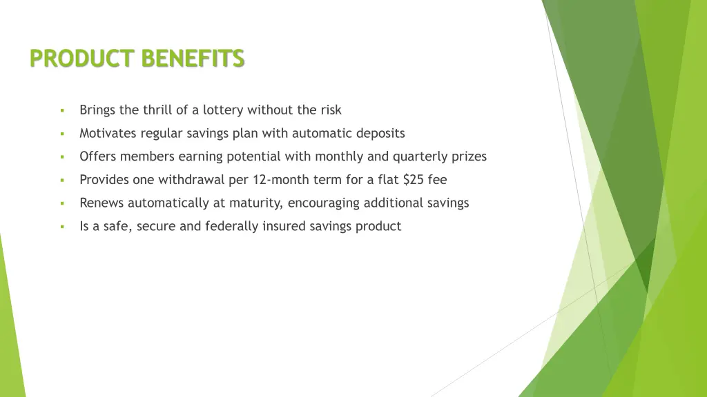 product benefits