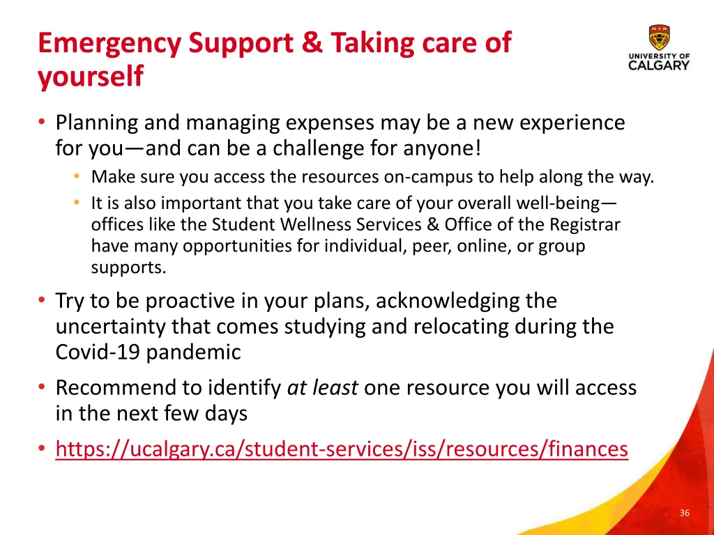 emergency support taking care of yourself