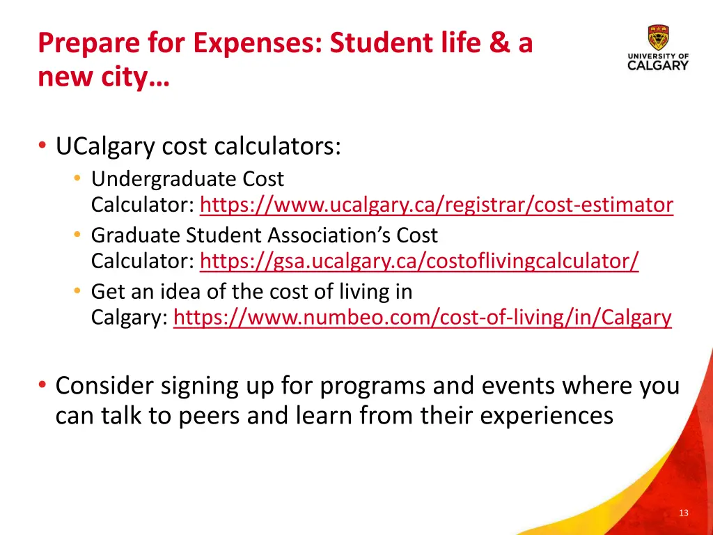 prepare for expenses student life a new city
