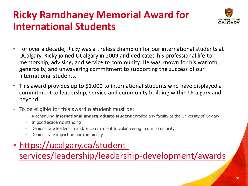 ricky ramdhaney memorial award for international