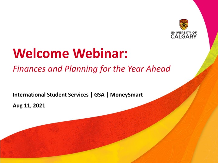 welcome webinar finances and planning