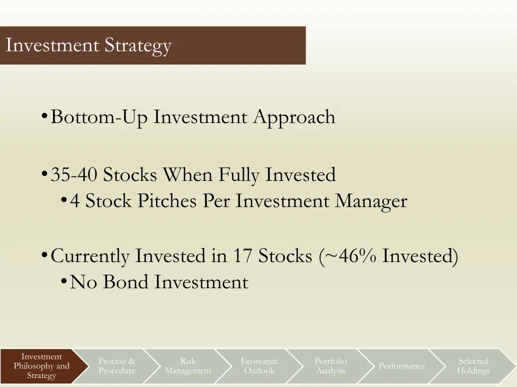 investment strategy