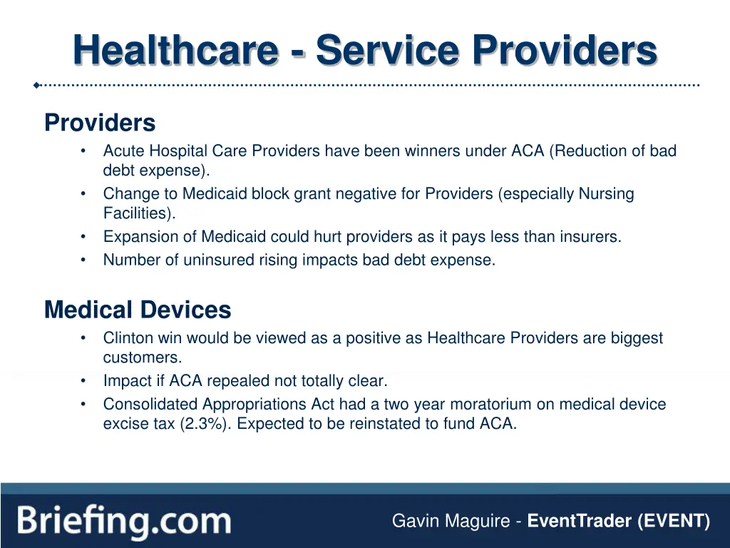 healthcare service providers