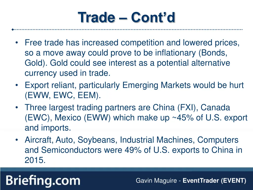 trade cont d
