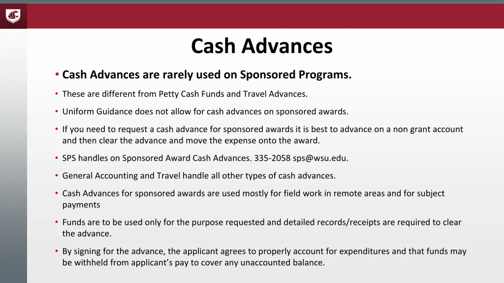 cash advances
