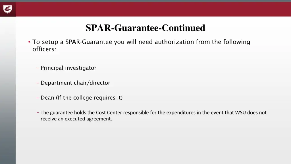 spar guarantee continued