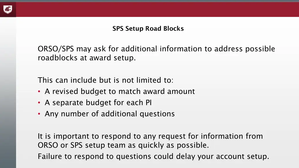 sps setup road blocks
