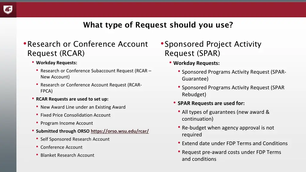 what type of request should you use