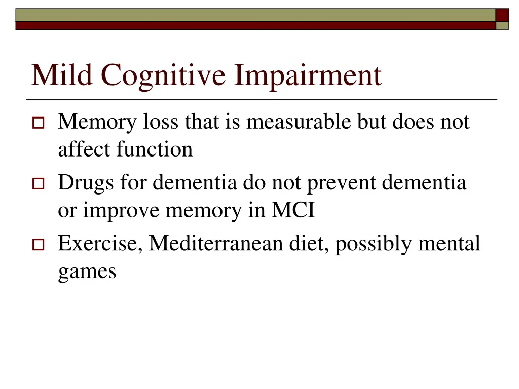 mild cognitive impairment