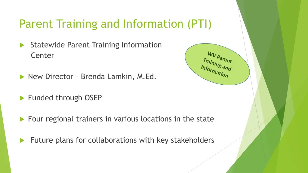 parent training and information pti