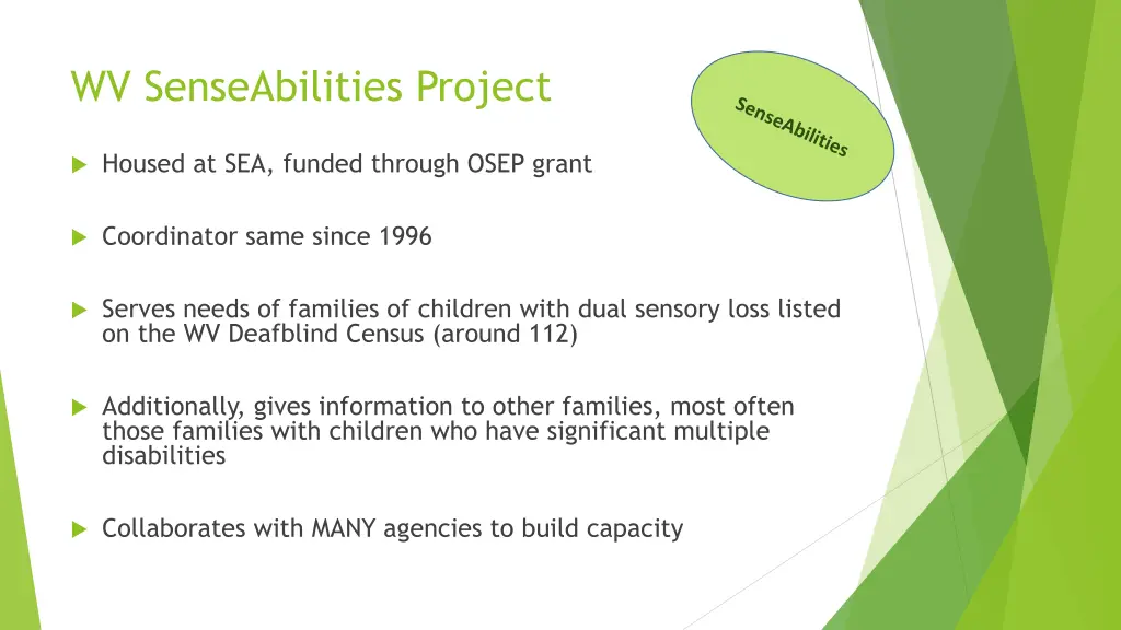 wv senseabilities project