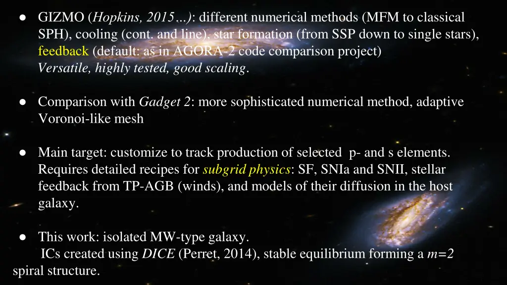 gizmo hopkins 2015 different numerical methods