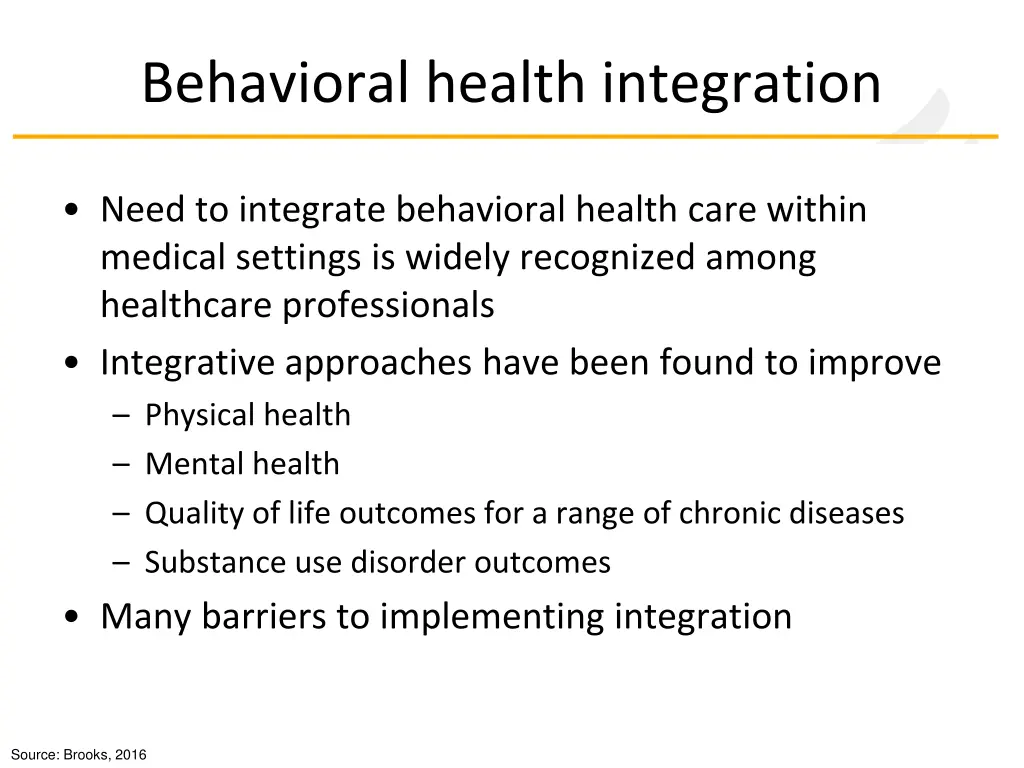 behavioral health integration