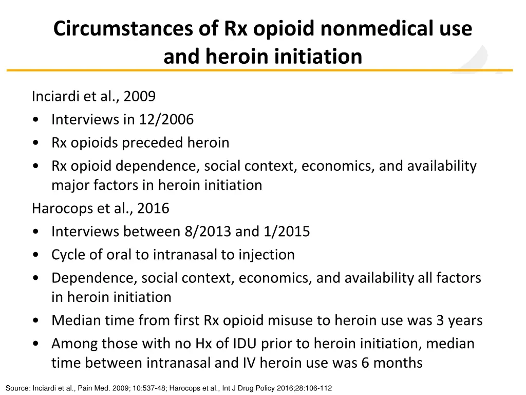 circumstances of rx opioid nonmedical