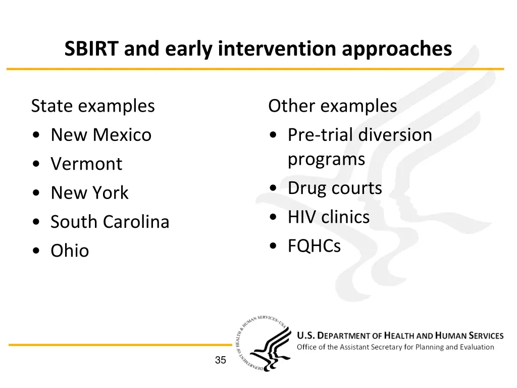 sbirt and early intervention approaches