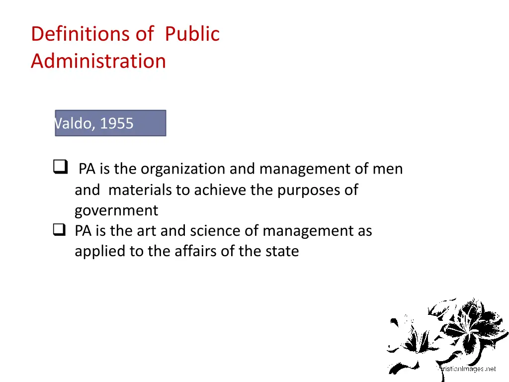 definitions of public administration