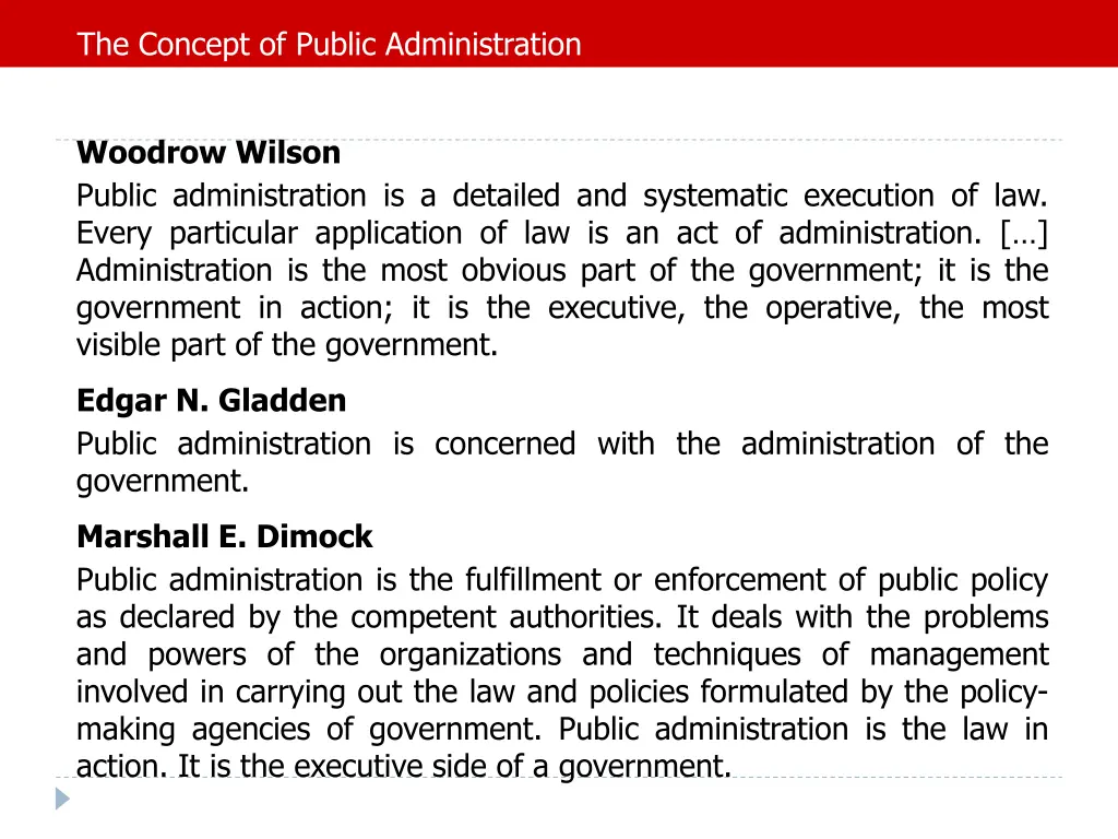 the concept of public administration 4