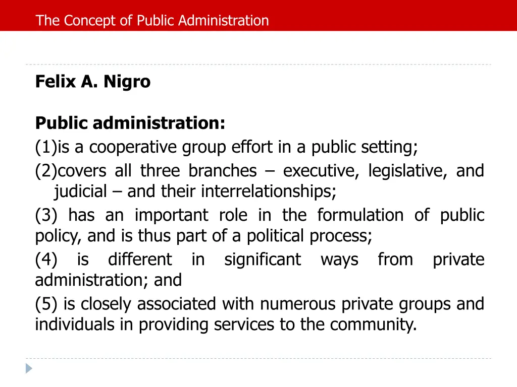 the concept of public administration 5