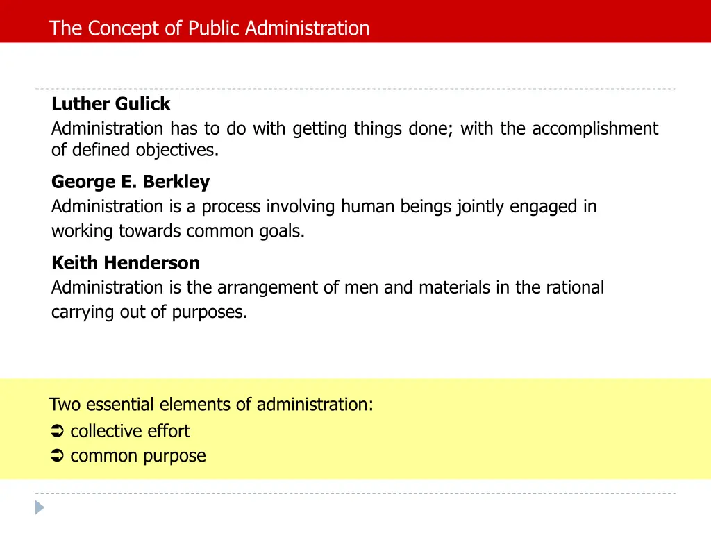the concept of public administration