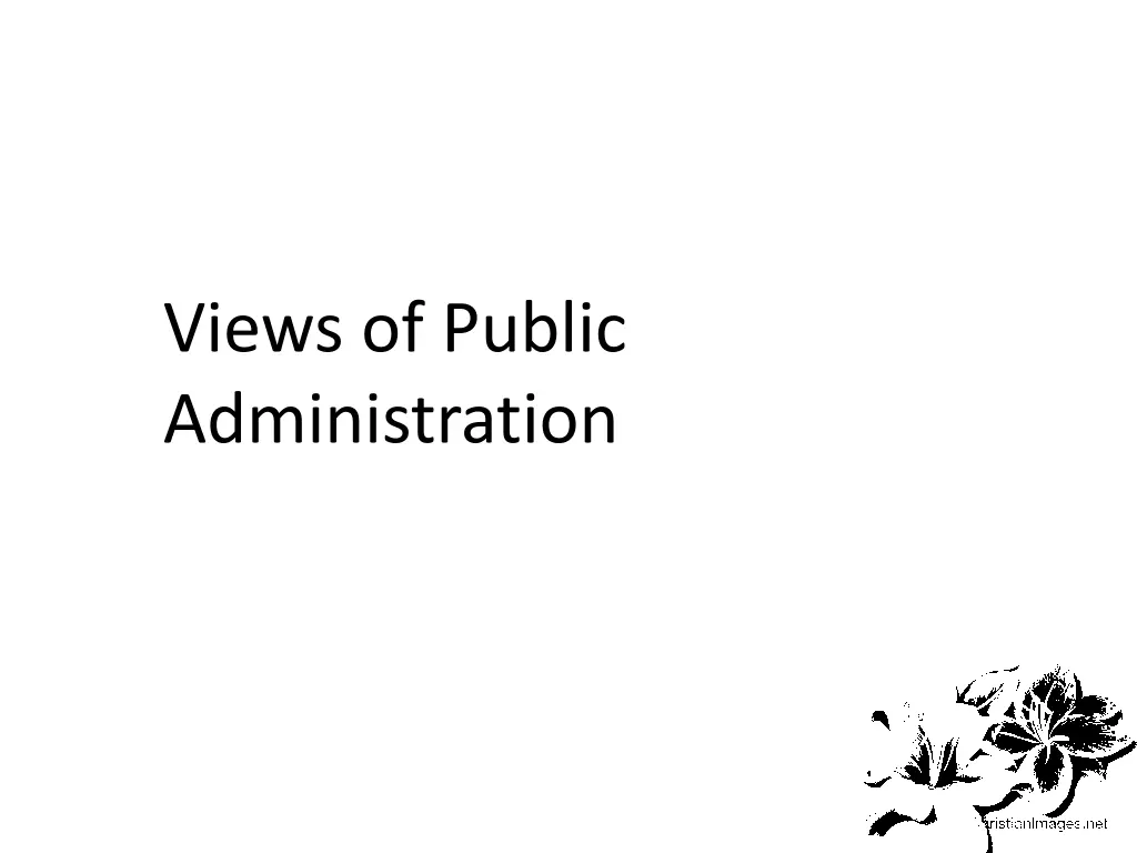 views of public administration