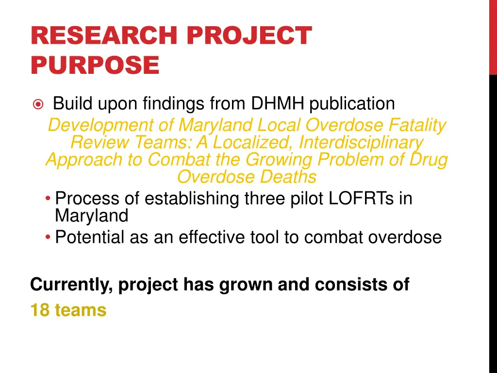 research project purpose